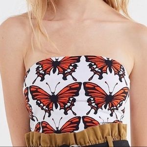 Urban Outfitters Butterfly Monarch Tube Top